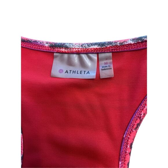 Athleta airbrush pattern yoga/swim reds, purples and whites Medium - Picture 3 of 3